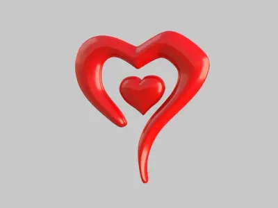 Heart icon v 03 3D model
