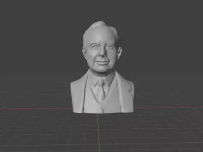John von Neumann 3D print model
