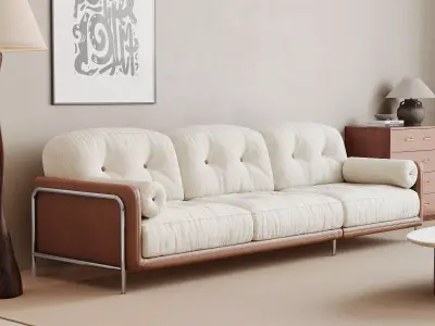 Interior Scene Japandi - 3d Model - Lighting 3D model