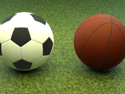 Football and Basketball 3D model