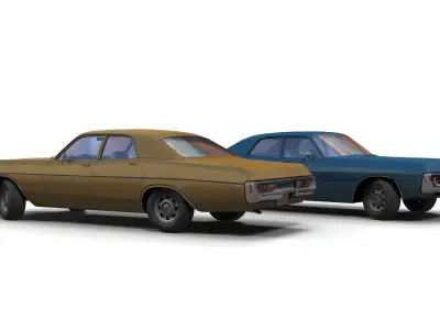 1970 Dodge Polara Low-poly 3D model