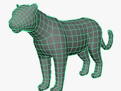 Low Poly Leopard panther Low-poly 3D model