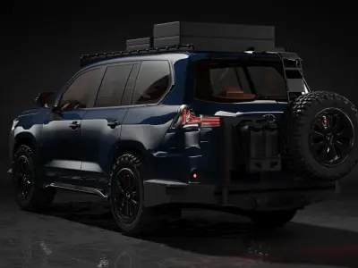 Lexus LX570 3d model Low-poly 3D model