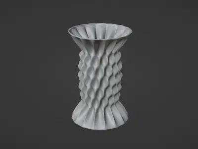 Vase porcelain blue 3D model