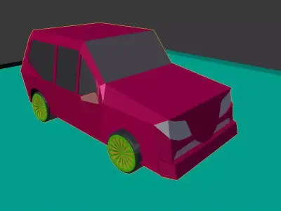 low poly car Low-poly 3D model 33