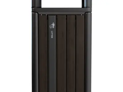 Cordia Litter and Recycling Receptacle Low-poly 3D model