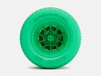15x10 American Racing Vector Wheel BFGoodrich Radial TA Tire 3D print model