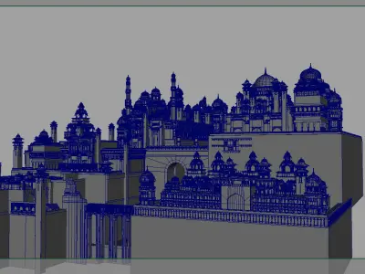 fort 3d model indian city 3D model