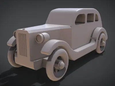1935 Sedan Toy Car Low-poly 3D model