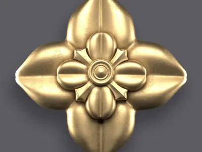 5 Flowers Ornamental Pack 6 3D model