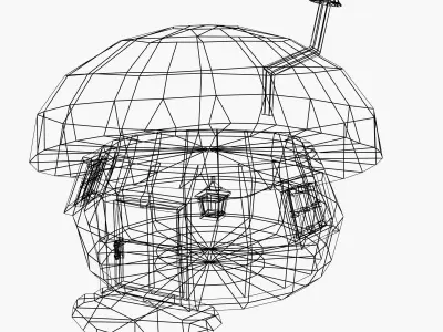 Mooshroomhouse mushroom house Low-poly 3D model