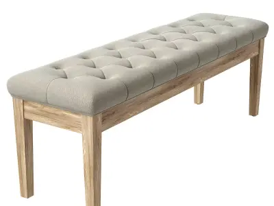 Verona Home Radcliffe Velvet Tufted Bench 3D model