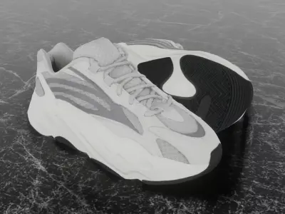 ADIDAS YEEZY BOOST RUNNER 700 V2 STATIC 3D SHOES Low-poly 3D model