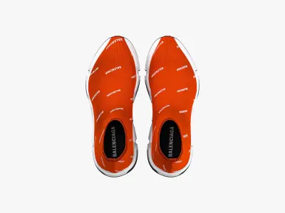 Balenciaga Speed Trainers Orange 3D model