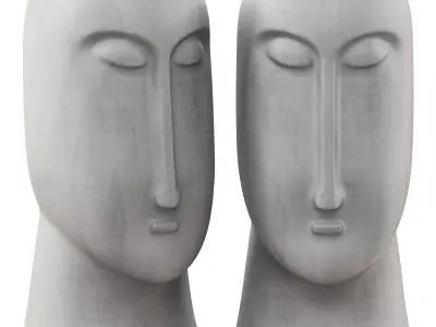 Sculpture abstract face 3D model