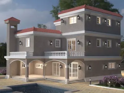 House villa 3D model
