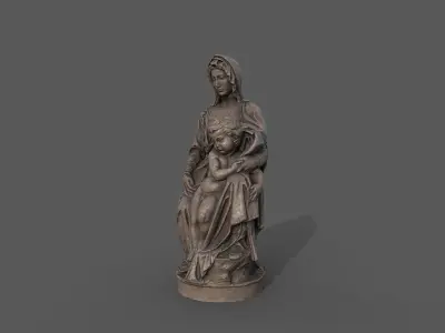Madonna of Bruges Low-poly 3D model