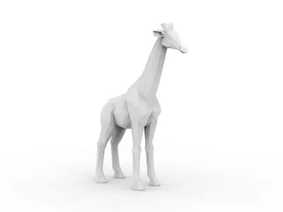 Giraffe Low-Poly 3D Printable 3D print model