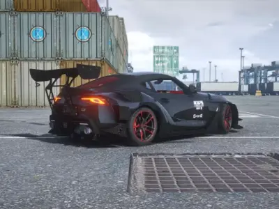 Toyota Supra A90 2025 - Realistic Game-Ready Sports Car 3D Model Low-poly 3D model