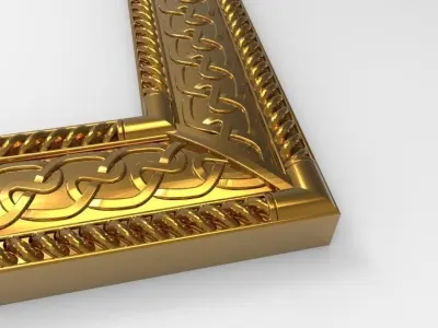 carved frame 3D model
