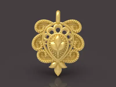 Designer Matt Pendant - 0101 3D print model