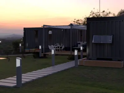 Modern Container House 3D model