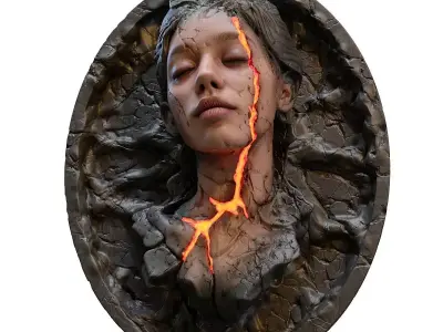 Lava girl 3D model