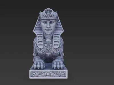 3D Printable Ancient Egyptian Sphinx Bust  3D model