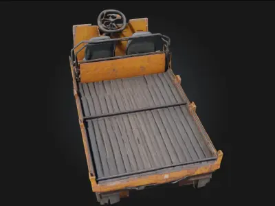 Utility Cart  Practical Mobility for Industrial and Everyday Use 3D model