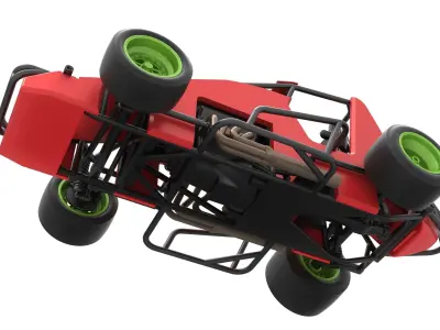 Pavement Sprint car Scale 1 to 25 3D print model