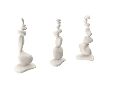 Stone towers 3D model