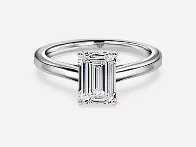Solitaire Engagement Ring 06 3D print model