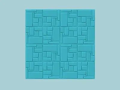 Wall Panel A08 Asymmetric - Interior Design Decoration 3D print model