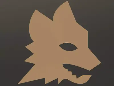 AS Roma - wolf logo Free 3D print model