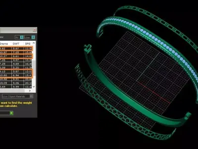 The Lumina Bangle Bracelet jewelry 3D model - for Her 3D print model