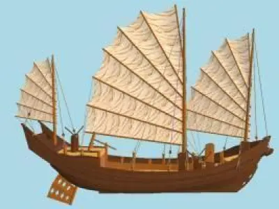 Boat model racing car 3D model