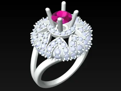 Diamond Ring - Womens Rings - GN196 3D print model