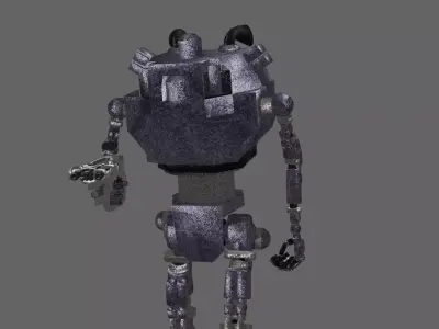 MiningRobot Free low-poly 3D model