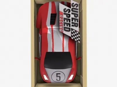 Toy car Low-poly 3D model