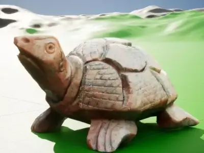 Red Tortoise - 3d asset 3D model