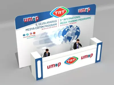 Hotel Registration Desk 002 3D model