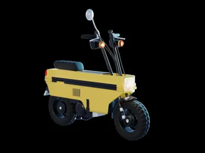 Honda Motocompo - Motorcycle Vehicle 3D model 3D model