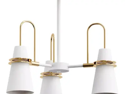 reinar-a three - light chandelier gold 3D model