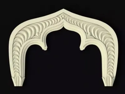 Central decor ornament for furniture 3D model 251