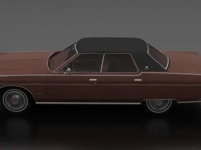 Marquis Brougham 4dr 1974 Low-poly 3D model
