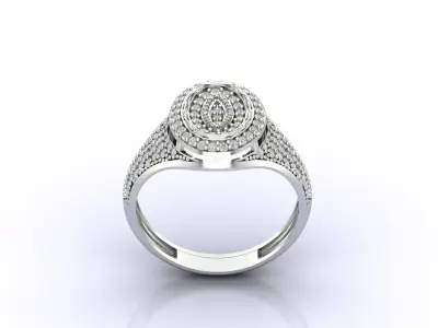 Print Ready STL 3DM  Gents Rings Diamond Men Ring  3D print model 218
