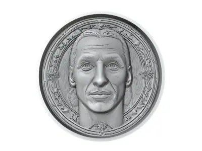 Zlatan Ibrahimovic Footballer Medallion 3D print model