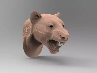lion  head 3D model