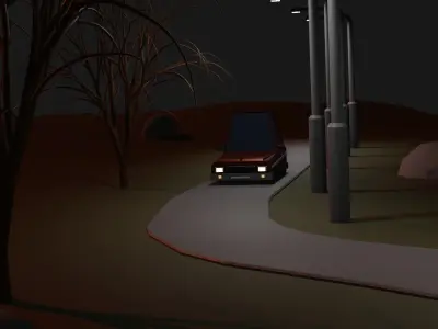 low-poly Car Low-poly 3D model