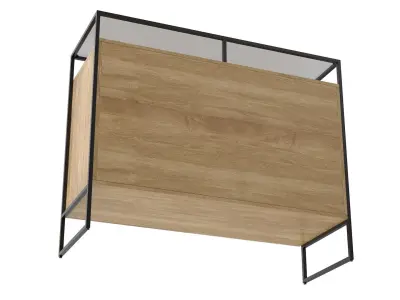 Wooden Unit v4 Low-poly 3D model